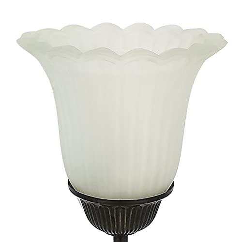 Touch Leaf Bedside Table Lamp with 2 USB Ports Nightstand Lamps - color: 1 Pack - Black + White Glass