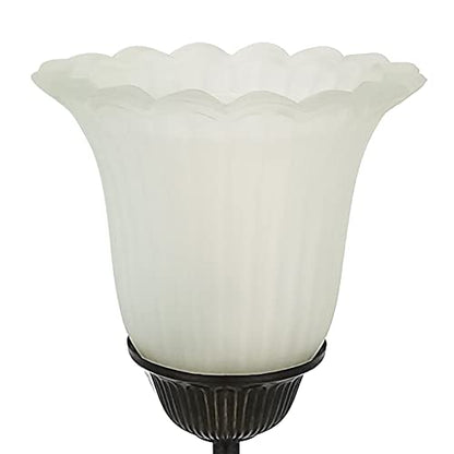 Touch Leaf Bedside Table Lamp with 2 USB Ports Nightstand Lamps - color: 1 Pack - Black + White Glass