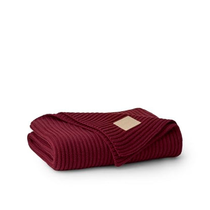 BOLL & BRANCH Sunday Throw Blanket - 70" x 45" - Holly - 100% Organic Luxury Cotton Brand