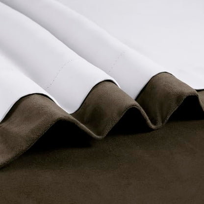 Signature Velvet Blackout Curtains for Bedroom (1 Panel) - 50W x 96L, Java - color: Java, size: 50"W x 96"L (Pack of 1)