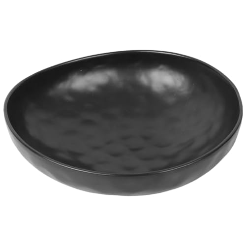 salomayes Wabi-Sabi Decorative Bowl, Matte Black Ceramic - color: Black