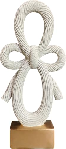 12" Modern Abstract Bowknot Decorative Sculpture, Knot Sculptures,Home Decor,Coffee Table Statues,Shelf Top Decor Aesthetics,Dining Living Room Desk Decor - color: 12.2"light Gray