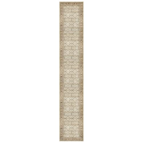SIILOOM 2x12 Washable Runner Rug Non Slip Soft Area Rug for Hallway Kitchen - color: Beige/Brown, size: 2' x 12' (Runner)
