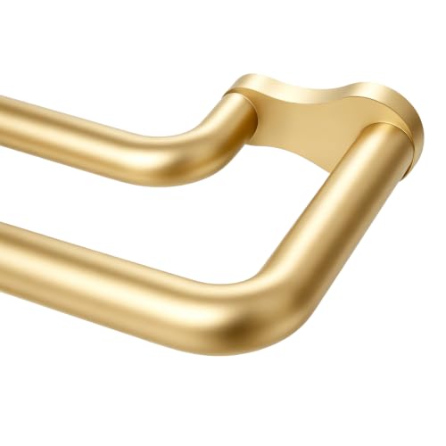 KAMANINA Double Curtain Rod 32 to 58 Inch, Gold Wrap Around Drapery Rods - color: Gold, size: 32-58"