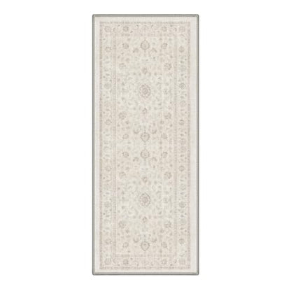GENIMO 2X5 Washable Runner Rug for Kitchen, Boho Medallion Non Slip - color: Cream Taupe, size: 2' x 5' (Rectangular)