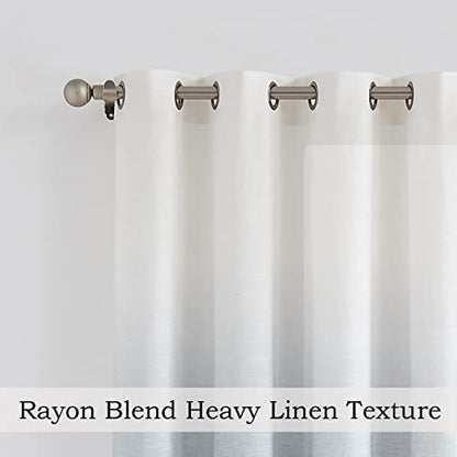 Central Park Ombre Semi Sheer Curtain, Cream White to Indigo, 40" Wx108 Lx2 - color: Indigo Blue, size: 40"W x 108"L (Pack of 2)