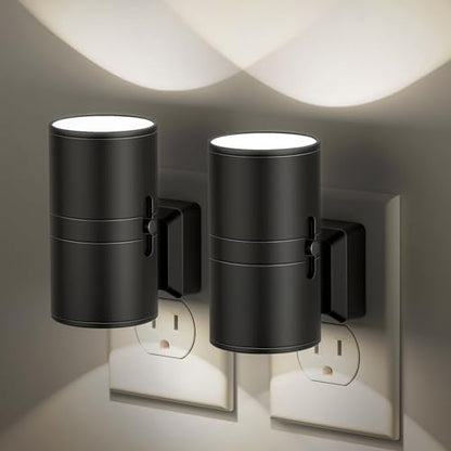 JandCase Night Lights Plug into Wall, Dimmable Night Light, 5000K White - color: Black