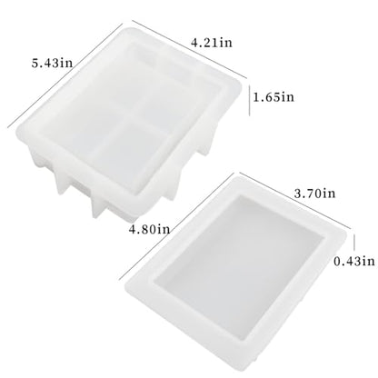 Wehous Resin Box Mold with Lid Book Shape Storage Box Silicone Molds for Epoxy Resin Concrete 3D Candle Holder Jewelry Trinket Container Succulent Plant Pot Mold DIY Art Casting Craft Home Decor