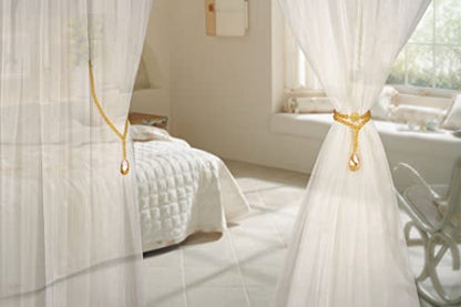 SUQ I OME Luxury Crystal Beaded Magnetic Curtain Tieback, Champagne - color: Champagne