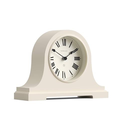 NEWGATE® Broadway Mantel Clock | Classic Napoleon’s hat Design | Vanilla Cream | Roman Numerals | Traditional Style for Desk, Table top, Shelf or Bedside - color: Vanilla Cream