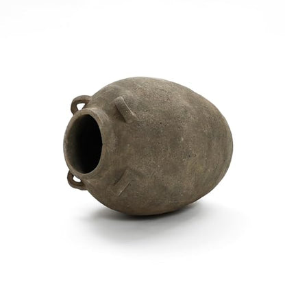 LuxenHome Rustic Ceramic Flower Vase,15 Inch Tall Brown Terracotta Vases - size: Large