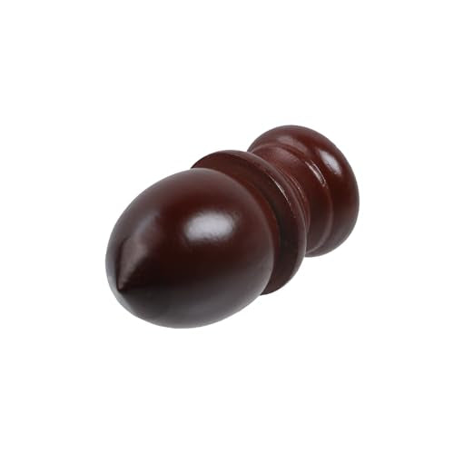 T Tulead Red Brown Finials for Curtain Rod 4PCS - style: Red Brown, 1.45", 4PCS