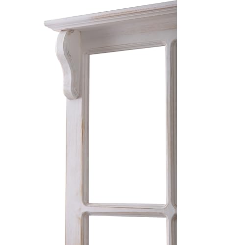 Sintosin Farmhouse Window Frames Wall Decor 29 X 30 Inch, Distressed White - color: White, 29.1" x 30.3"