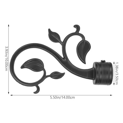 Cabilock 2Pcs Curtain Rod Plug Plastic Finials Decorative Curtain Rod Ends Window Drape Pole Finials for Home Office Window Treatment
