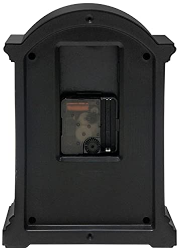 Infinity Instruments Black Plastic Tabletop Clock 9 x 6 Decorative Mantle