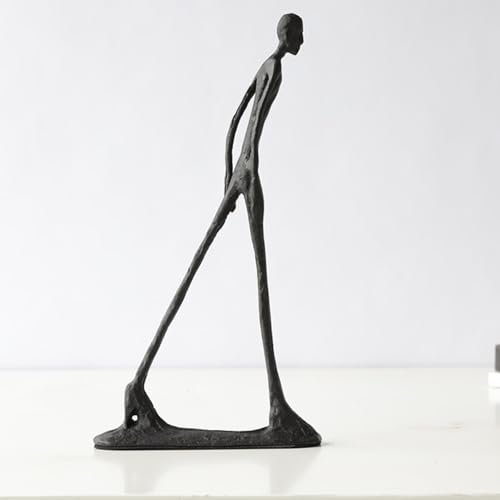 Giacometti Walking Man Sculpture – 10.6" Luxury Handcrafted Metal Modern Art Statue – Exclusive Designer Home Decor Accent – Premium Office Decoration & Collector’s Gift Piece - style: Walking man