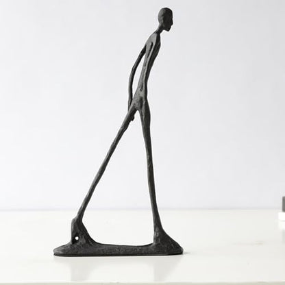 Giacometti Walking Man Sculpture – 10.6" Luxury Handcrafted Metal Modern Art Statue – Exclusive Designer Home Decor Accent – Premium Office Decoration & Collector’s Gift Piece - style: Walking man