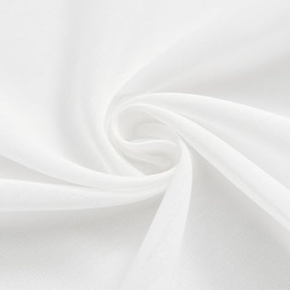 WEST LAKE 102 Inches Long Bright White French Pleated Sheer Curtains - color: Bright White, size: 58"W x 102"L (Pack of 2)