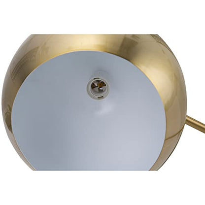 Major-Q Modern Standing Adjustable Floor Lamp with Metal Dome Shade & Marble Base for Living Room - Corner Light Arc Lamps for Bedrooms in Brass Gold Finish, 99-1023F