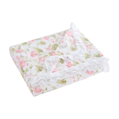 Laura Ashley - Soft Throw Blanket, Lightweight, for Bed & Couch, 50 x 70 - color: Morning Gloria Pink