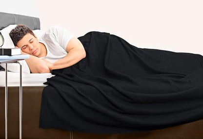 Utopia Bedding 100% Cotton Thermal Blanket Black Twin, 90x72 Inches - color: Black, size: Twin