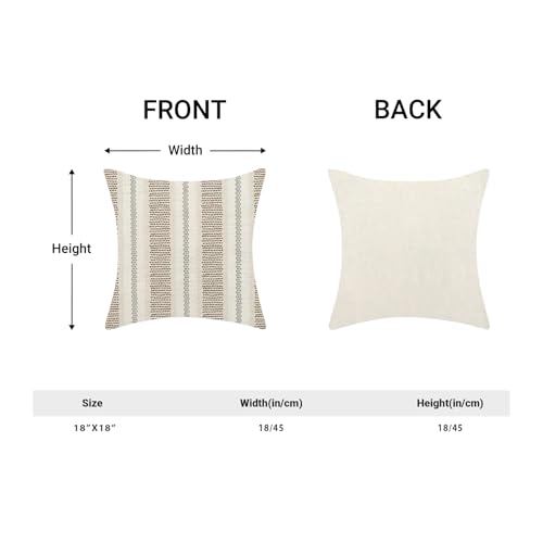 AEIOAE Brown Grey Gray Polka Dots Outdoor Pillow Covers 18x18 Set of 2 - color: Brown Grey Beige, size: 18" x 18" (Pack of 2)