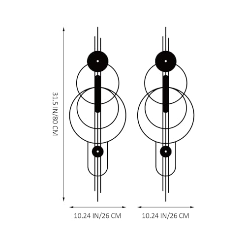 ruelen 2 Pcs Small Metal Abstract Wall Art - color: Geom 80