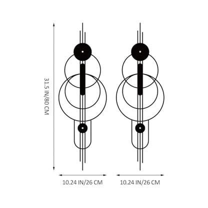 ruelen 2 Pcs Small Metal Abstract Wall Art - color: Geom 80