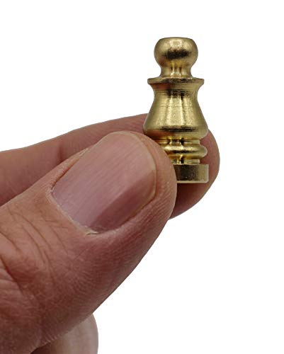 Creative Hobbies® ELY505 Solid Brass Finial for Lamp Shades, 1 Inch Tall -Pack of 2