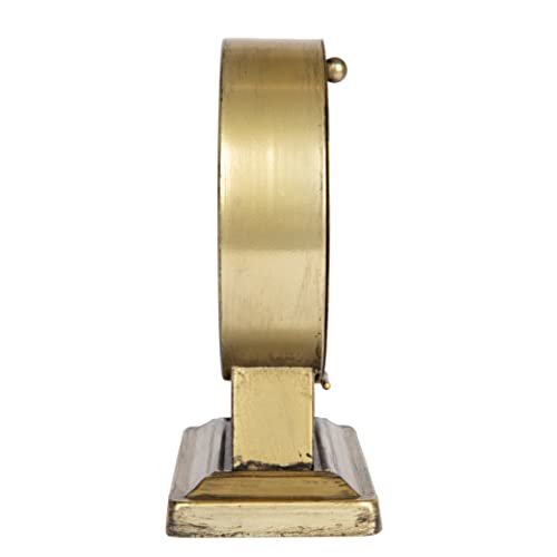 Creative Co-Op Decorative Metal Mantel Clock, Gold Finish - color: Gold Finish