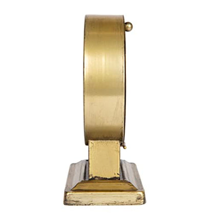 Creative Co-Op Decorative Metal Mantel Clock, Gold Finish - color: Gold Finish