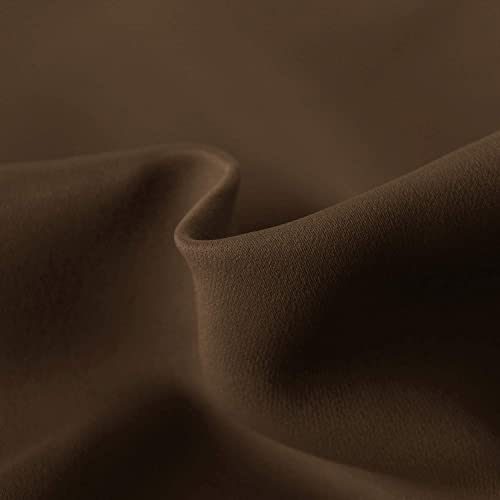 Hiasan Brown Valance Curtains for Window 60 x 18 Inches 1 Panel - color: Brown, size: 60"W x 18"L (Pack of 1)