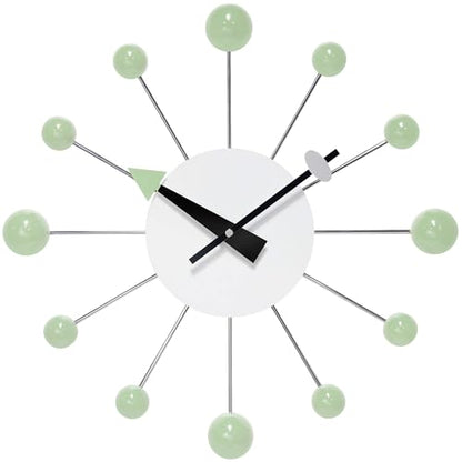 Infinity Instruments Orb Spoke Starburst Wall Clock, Mint Green, 15" - color: Mint Green