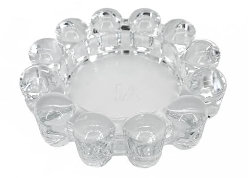 Alice Lane Home Collection Original Clear Glass Small Bubble Candle Dish - color: Clear, size: Small