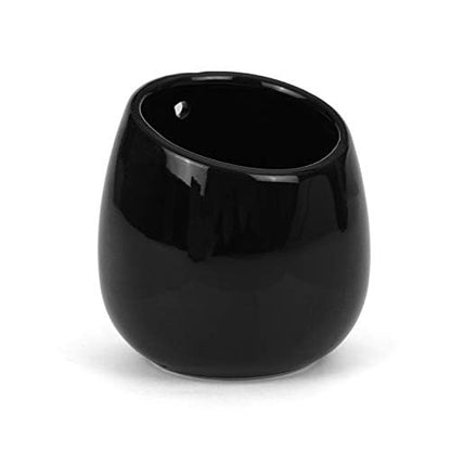 Succulent Wall Planters - Wall Vases - Black Ceramic Wall Mounted Planters - Succulent Plant Pots - Hanging Vases for Living Wall (2 Pack/Modern/Black) - color: Small Black Modern
