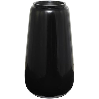 Deco 79 Resin Decorative Vase Centerpiece Vase, Flower Vase for Home Decoration 16" x 16" x 30", Black