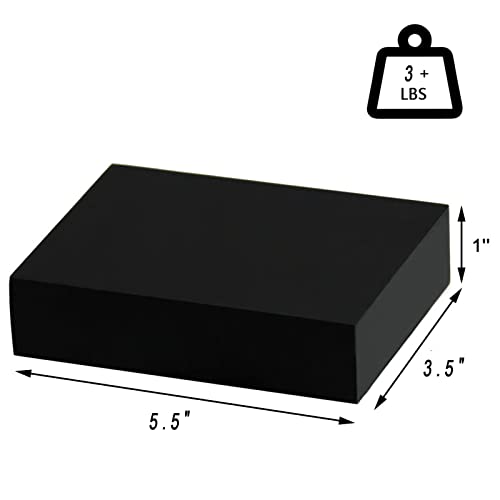 HAO Small Floating Shelf 6 inch Wall Mounted Mini Hanging Display Shelves for Living Room Bedroom Bathroom Set of 3 Black - color: Black, size: 5.5 Inch,Set of 3