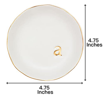 COLLECTIVE HOME Ceramic Jewelry Tray, Trinket Dish, Gifts for Women (A) - color: A