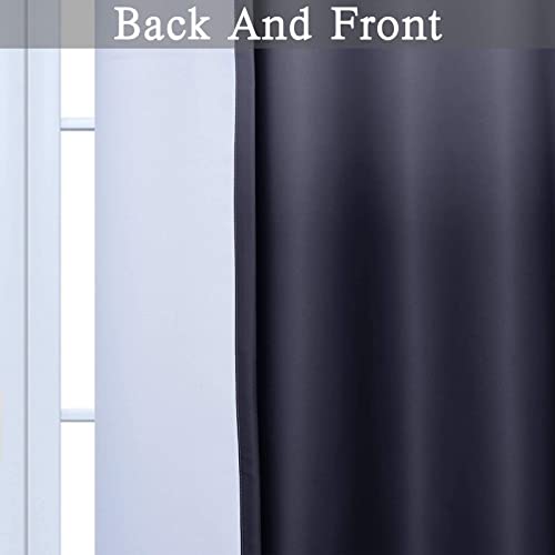 SimpleHome Ombre Gradient Black White to Gray Curtains for Bedroom, 42Wx63L - color: Black and White, size: 42"W x 63"L (Pack of 2)