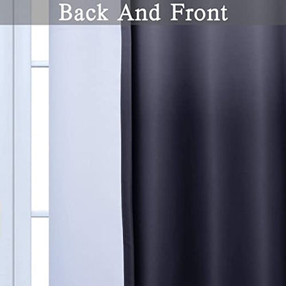 SimpleHome Ombre Gradient Black White to Gray Curtains for Bedroom, 42Wx63L - color: Black and White, size: 42"W x 63"L (Pack of 2)