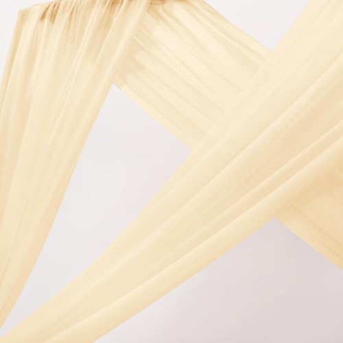 Sheer Gauze Wedding Arch Draping Fabric 29" x 20 FT 1 Panel Champagne - color: Champagne, size: 29"w x 240"l (Pack of 1)