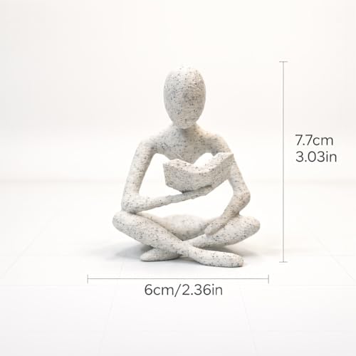Abstract Reading Sculpture, Modern Minimalist, Desk Decor, Home Office Decorative Figurine, Creative Gifts