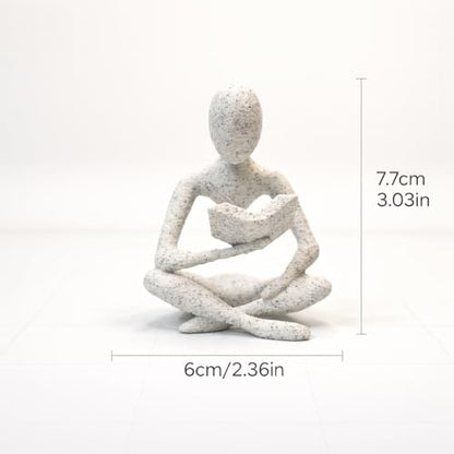 Abstract Reading Sculpture, Modern Minimalist, Desk Decor, Home Office Decorative Figurine, Creative Gifts