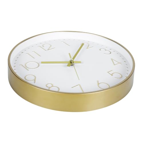 2 Pack Black&Gold Wall Clock 12 Inch Silent Wall Clocks Battery Operated - color: 2 Pack - Black & Gold, size: 12 Inch