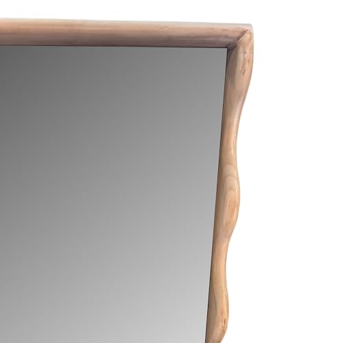 Howard Elliott Collection Willow Scalloped Mirror Rectangle Brown 35.5H x 25.1/4W x 2D