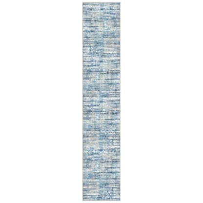 KOZYFLY Modern Washable Rug Runner 2.6x14 Hallway Runner Rug Blue Beige - color: Blue Beige, size: 2'8" x 14' (Runner)
