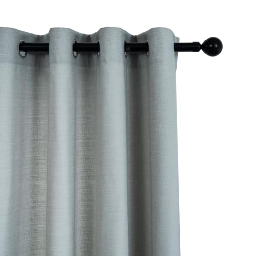 Linen Blended Rustic Curtains 72 inch Length 2 Panels for Living Room Pinch Pleat Textured Thick Light Filtering Privacy Window Drapes Grommet Top for Bedroom 6ft (52x72 Smoky Gray) - color: Smoky Gray, size: 52"W x 72"L (Pack of 2)