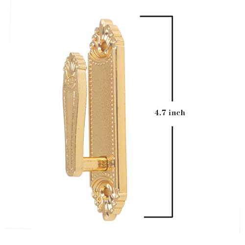 Ailejia 1 Pair Curtain Holdbacks Tieback Hooks Decorative Wall Hooks Zinc Alloy Multi use Wall Hook (Gold) - color: Gold