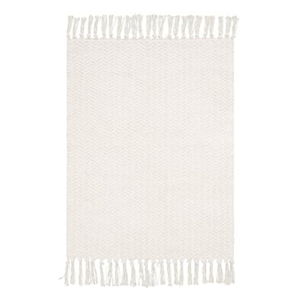 Lahome Boho Bathroom Rugs, 3x5 Washable Area Rug for Kitchen Bedroom Entry - color: Beige/White, size: 3' x 5' (Rectangular)