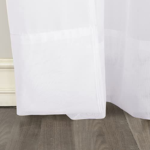 No. 918 Emily Sheer Voile Single Curtain Panel, 59 x 108 Inch, White - color: White, size: 59"W x 108"L (Pack of 1), style: Emily